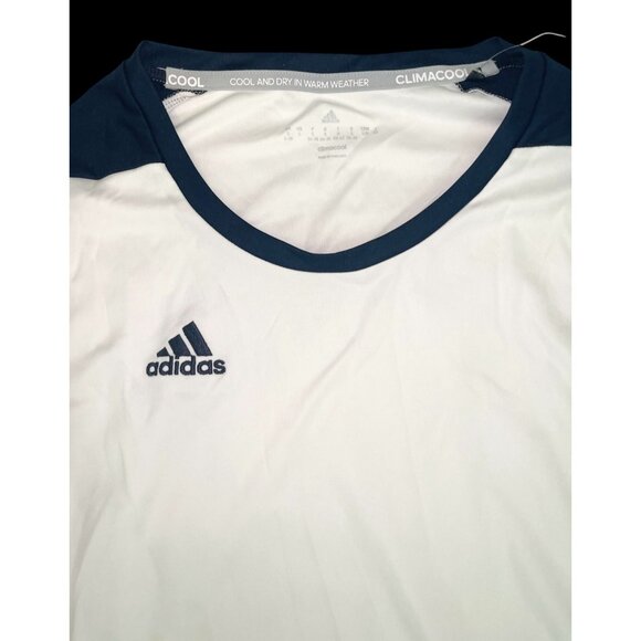 Adidas ClimaCool Long Sleeve Tee Women’s Size S White/Navy NWT Athletic Shirt - Picture 3 of 5